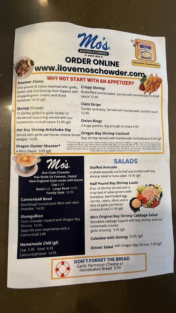 Mo's Seafood & Chowder - Lincoln City Menu - Image 2