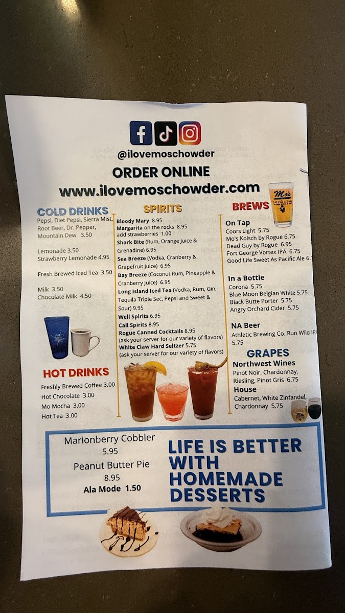 Mo's Seafood & Chowder - Lincoln City Menu - Image 4